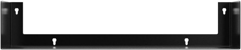 Wallniture Bali Black U Shape Floating Shelves for Wall, CD DVD Storage Shelves and Metal Bookshelf Set of 6