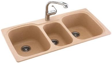 Swanstone KS04422TB.071 1 Hole Solid Surface Kitchen Sink, 22' x 44', Indian Grass