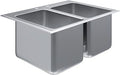 Premium Quality Stainless Steel Compartment Drop-In Sink for Kitchen, Laundry and Garage | Commercial Sink for Restaurant | NSF Certified (2 Bowl 10' x 14' x 10' No Faucet)