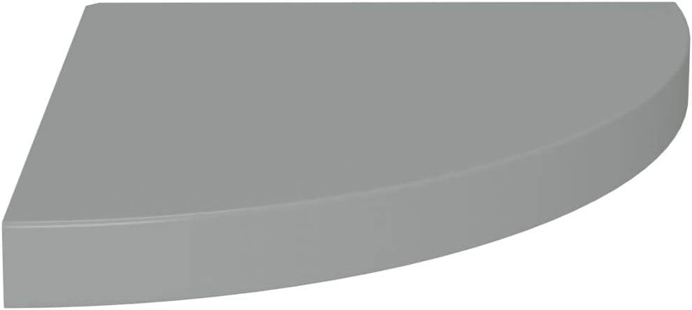 Set of 4 Gray Honeycomb MDF Floating Corner Shelves Wall Mounted for Modern Home Decor and Space Saving Storage