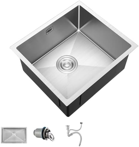 Freestanding Utility Sink,Outdoor Sink Set,Undermount Kitchen Sink,Drop in Stainless Steel Kitchen Sink,Single Bowl Kitchen Sink with Drainage Device,Workst(Set 1