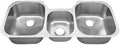 CI LE-605 18 Gauge Manhattan Stainless Steel Triple Bowl Sink