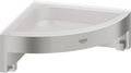 GROHE Start Cube Corner Shower Basket – Bathroom Wall Mounted Corner Shelf (Metal and Plastic, with Screws and Dowels), Size 160 mm, Extra Easy to fit QuickGlue, Stainless Steel, 41106DC0