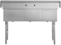 Kratos 56' 16-Gauge Stainless Steel Three Compartment Sink - 17'x17'x12' Bowls