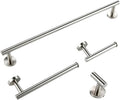 Bathroom Accessories Sets Matte Black Gunmetal Chrome Brushed Gold Robe Hook Towel Bar Paper Holder Stainless Steel,4,Piece Set BC