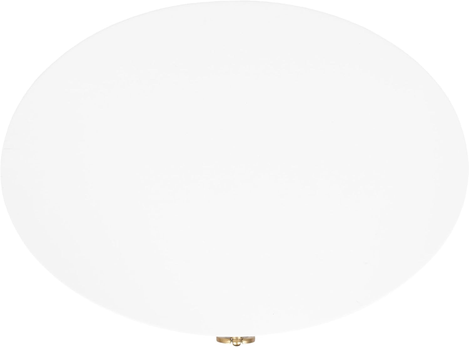 Kate and Laurel Decklyn Decorative Glam Oval Side Table; 16 x 12 x 24; White and Gold; Modern Round Living Room Table with Pull Drawer for Useful Storage
