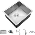 Freestanding Utility Sink,Outdoor Sink Set,Undermount Kitchen Sink,Drop in Stainless Steel Kitchen Sink,Single Bowl Kitchen Sink with Drainage Device,Workst(Set 2