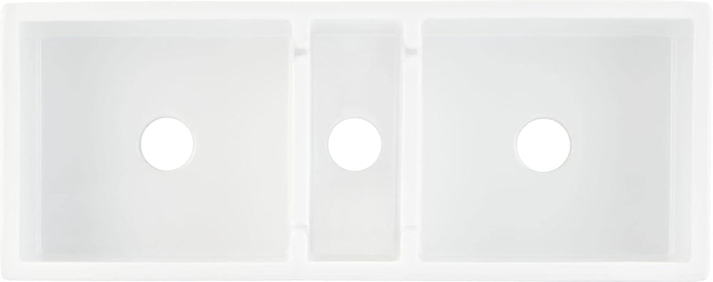 Signature Hardware 480268 Tethra 47' Farmhouse Triple Basin Fireclay Kitchen Sink