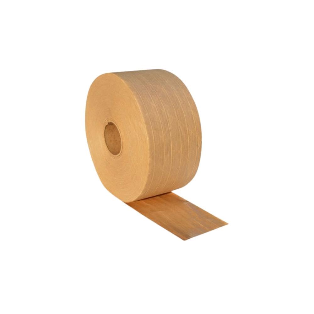 PSBM Wolverine 4.0 Kraft Reinforced Gummed Tape, 10 Rolls 5.5 Mil 2.75 Inch 150 Yards Per Roll, Water Activated Adhesive Tape with Fiberglass Strands for Packaging, Shipping, Moving & Sealing