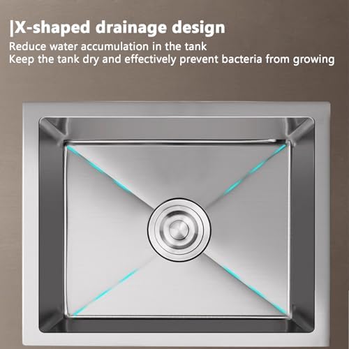 Freestanding Utility Sink,Outdoor Sink Set,Undermount Kitchen Sink,Drop in Stainless Steel Kitchen Sink,Single Bowl Kitchen Sink with Drainage Device,Workst(Set 3