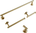 Bathroom Accessories Sets Matte Black Gunmetal Chrome Brushed Gold Robe Hook Towel Bar Paper Holder Stainless Steel,4,Piece Set BG