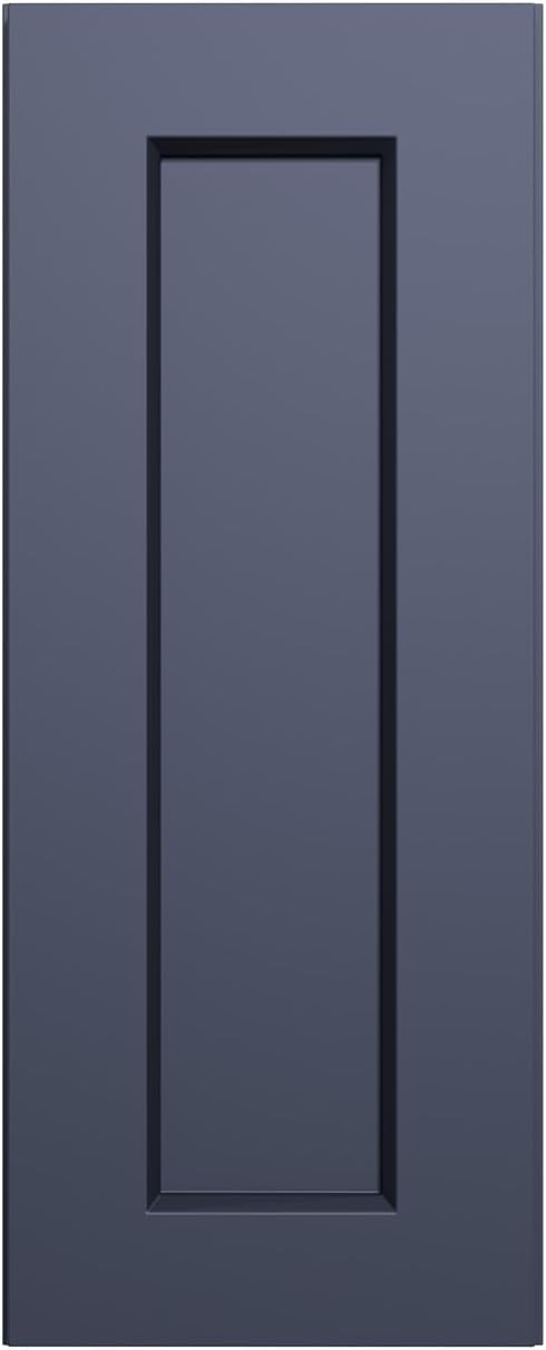 Blue Solid Wood Single Door Wall Cabinet 1 Door and 2 Shelves for Kitchen Storage, Bathroom Storage, Laundry,Adjustable Shelves Ready to Assemble(15'W×12'D×30'H)