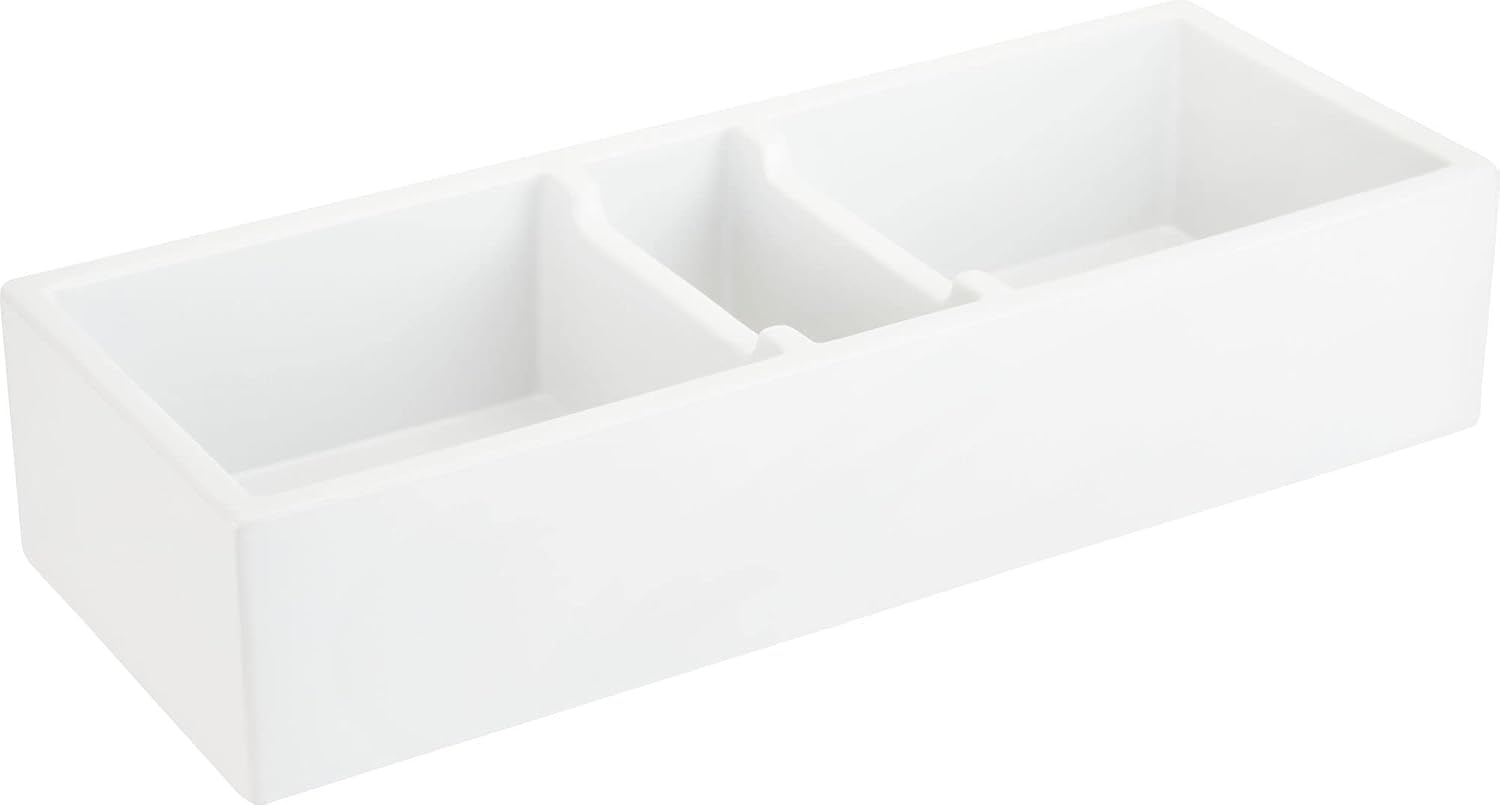Signature Hardware 480268 Tethra 47' Farmhouse Triple Basin Fireclay Kitchen Sink