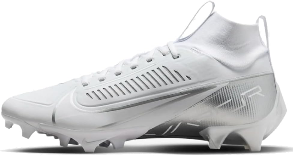 Nike Vapor Edge Pro 360 2 Men's Football Cleats (DA5456-102,White/Metallic Silver-White) Size 15