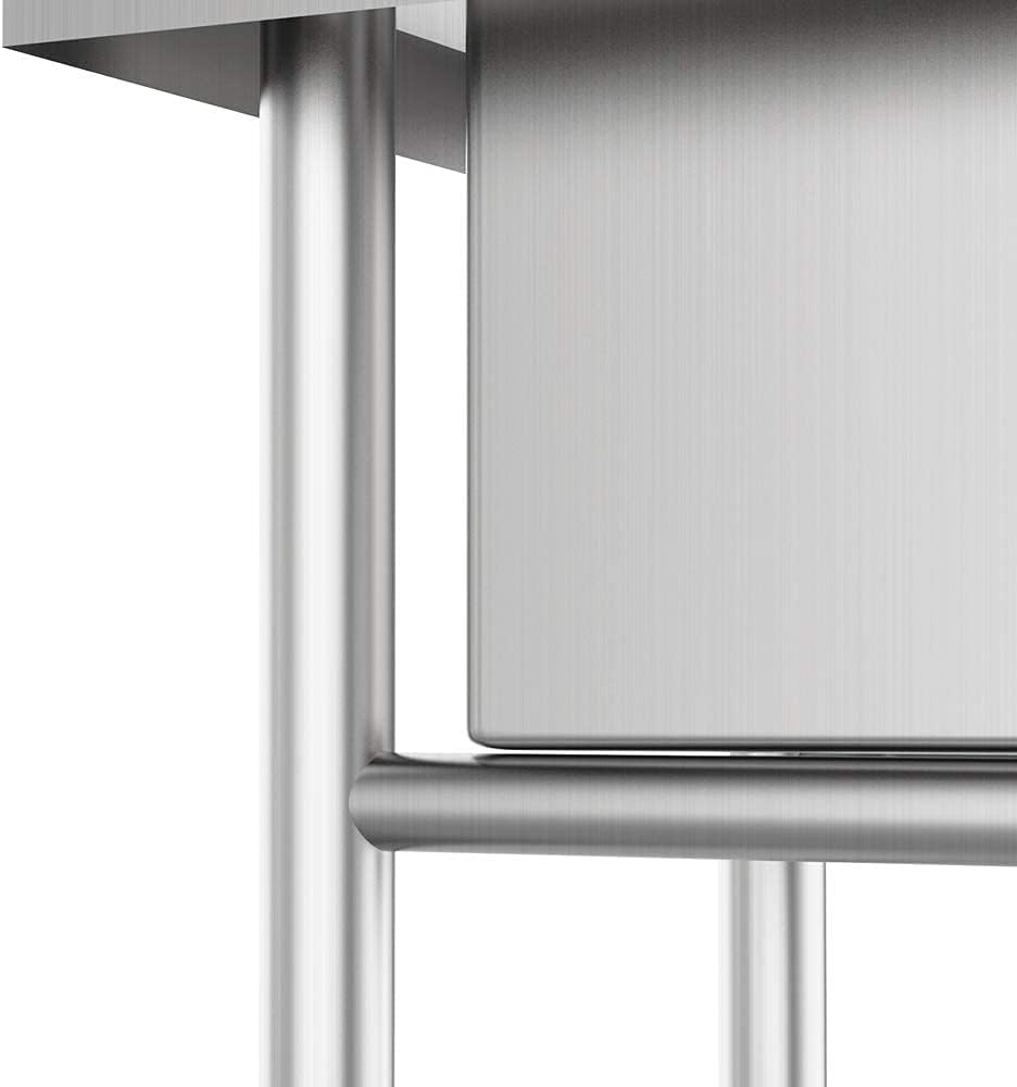 Bonnlo 3-Compartment NSF 304 Stainless Steel Utility Sink Commercial Grade Laundry Tub Culinary Sink for Outdoor Indoor, Garage, Restaurant, Kitchen, Laundry/Utility Room - 39' W x 18' D x 40.2' H