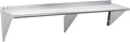 Profeeshaw NSF Stainless Steel Shelf 18' x 72', 500 lb Commercial Shelves Wall Mounted Metal Shelving with Backsplash and 2 Brackets for Restaurant, Bar, Utility Room, Kitchen and Garage