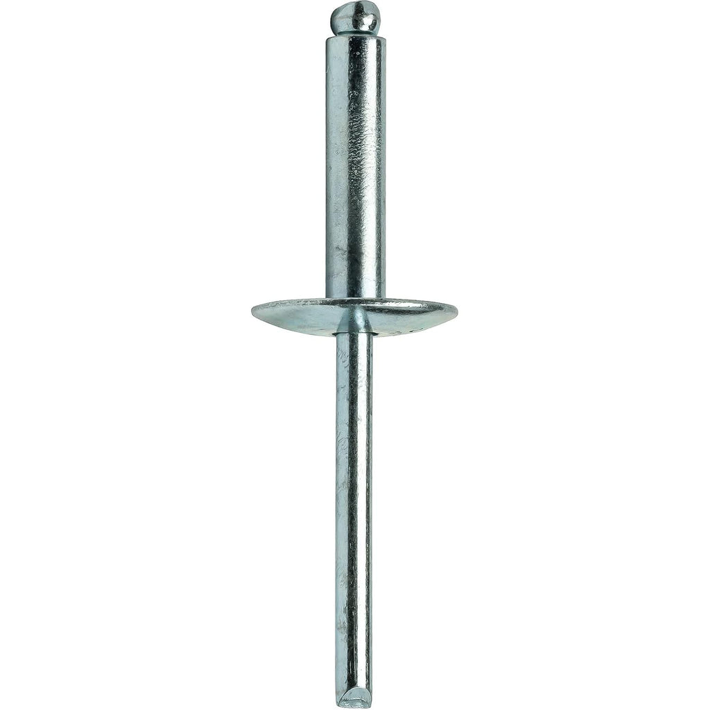 DIY Man - Large Flange Pop Rivets 1/4' x 5/8'All Steel (8-10) Dome Head Quantity 250 D&J
