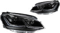 Car Lights Compatible With Golf 7 2013-2017 MK7 LED Auto Headlight Assembly And Front Grill Upgrade Dynamic Bifocal Lens LHD RHD Accessories(For Golf 7 Sliver)