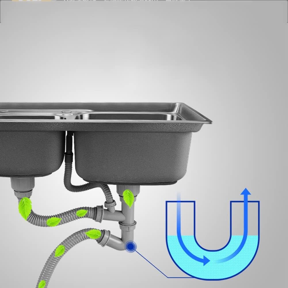 Kitchen Sink Drop-in - 16 Gauge Brushed Stainless Steel Single Bowl Kitchen Sinks - with Accessories,Silver-38x33cm