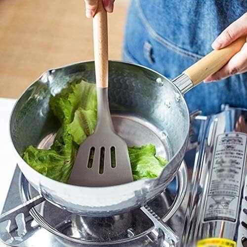 Kitchen Utensils Set, Cooking Utensils Set Silicone Kitchen Utensils Gadgets Wood Handle Cooking Tools Kitchenware Set Spatula Shovel Spoon Home