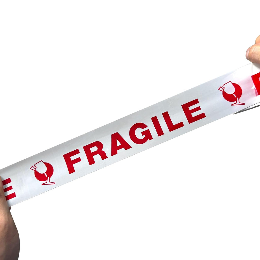 Fragile Tape Handle with Care Packing Tape 72 Rolls 2.4 Mil 2 Inch x 330 Feet (110 Yards) Heavy Duty Shipping Box Sealing Tape Suitable for Shipping and Moving Boxes (Red Fragile and White)