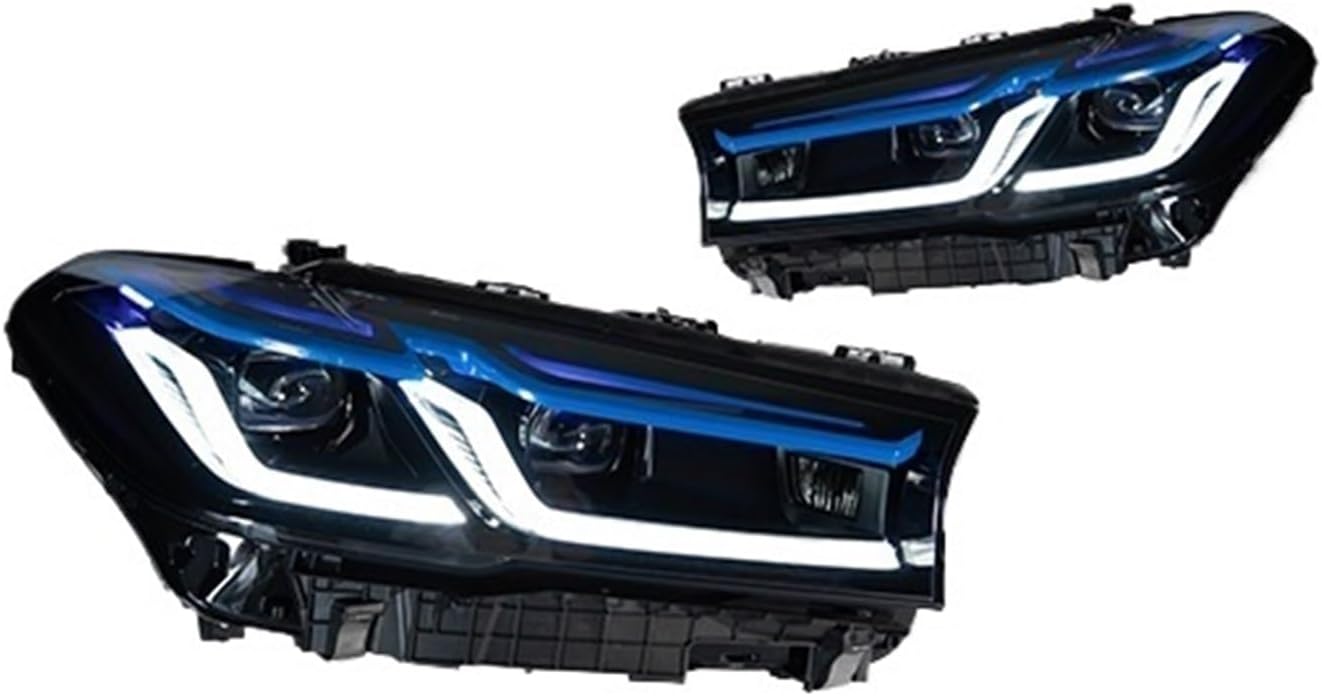 Car Lights Compatible With BMW G30 G38 2018-2023 5 Series LED Auto Headlight Assembly Upgrade M5 Competition Design Accessories(18-20 Blue Type)