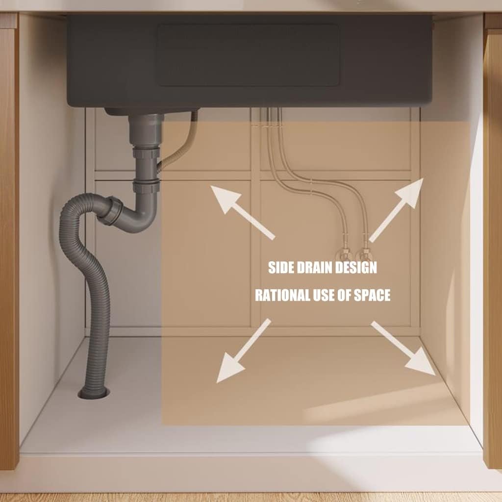 Kitchen Sinks, Handmade Brushed Bar Prep Sink Sus Single Bowl Kitchen Sink with Drain Kit Drop in or Undermount (A-55 * 45 * 21Cm