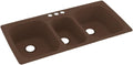 Swanstone KS04422TB.123-3 3-Hole Solid Surface Kitchen Sink, 44' x 22', Acorn