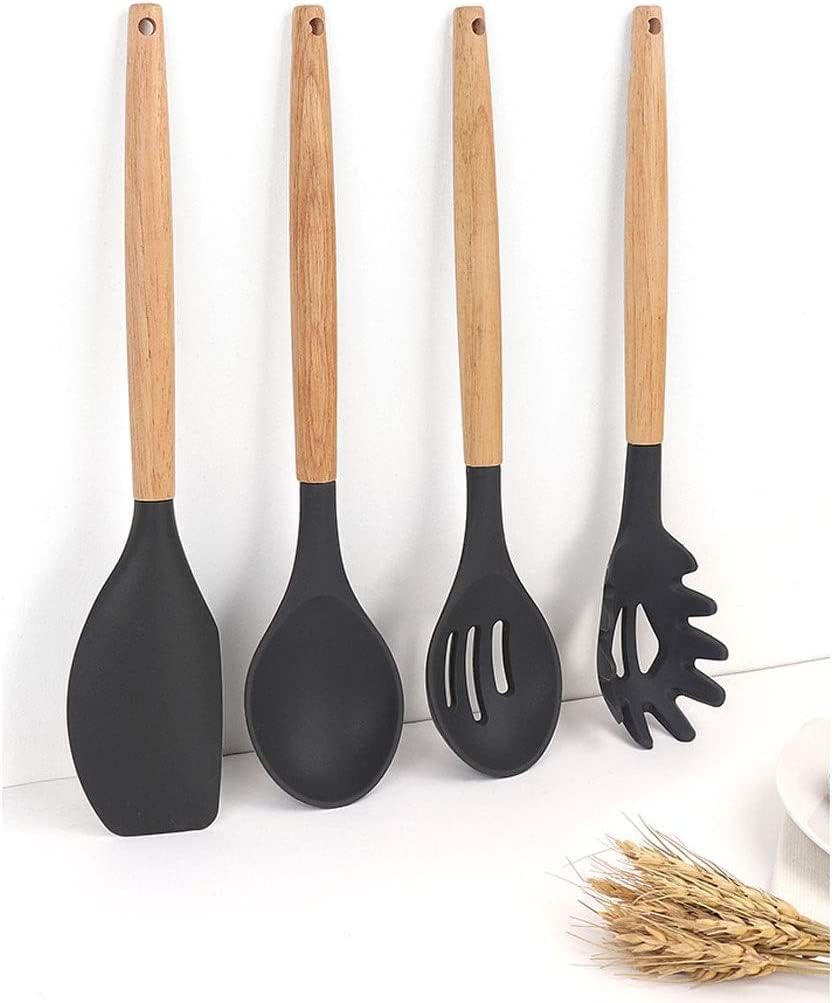 Kitchen Utensils Set,Cooking Utensils Set Non-Stick Spoon Shovel Wood Texture Cooking Tools Set Kitchen Tools
