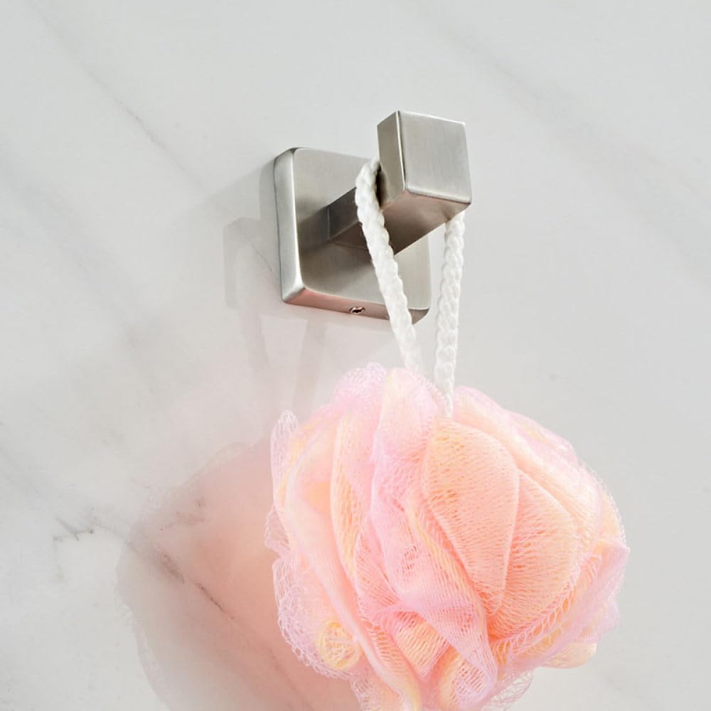 Brushed Stainless Steel Bathroom Hardware Set Towel Bar Toilet Paper Holder Clothes Hook Bathroom Roll Towel Rack Ring,Whole Set