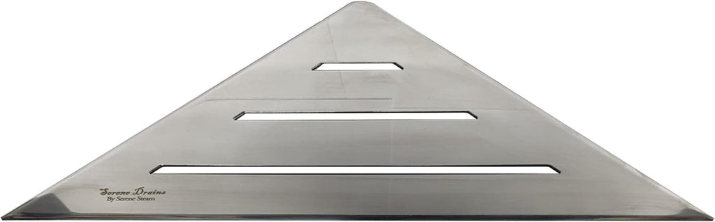 SereneDrains Stainless Steel 12' Drill in Polished Chrome Corner Shower Shelf for Inside Shower Bathroom Corner Shelf Wall Mounted Organizer Rack Caddy Floating Heavy Duty (Polished Chrome)