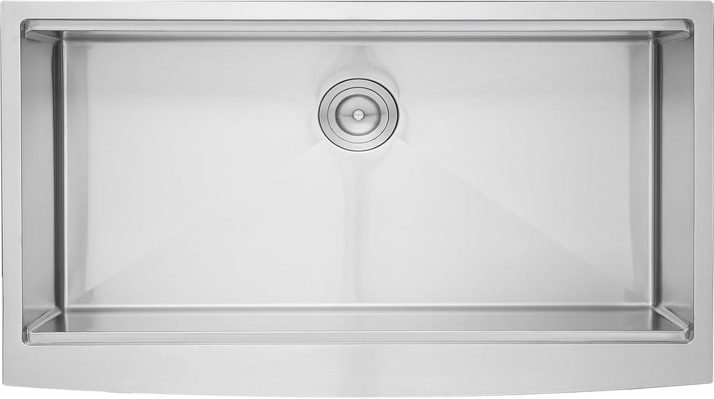 VEVOR 33 inch Farmhouse Kitchen Sink, 304 Stainless Steel Sink, Top Mount Single Bowl Kitchen Sinks with Ledge & Accessories, Household Dishwasher Sinks for Farm, Prep Kitchen, Garage and Bar Sink