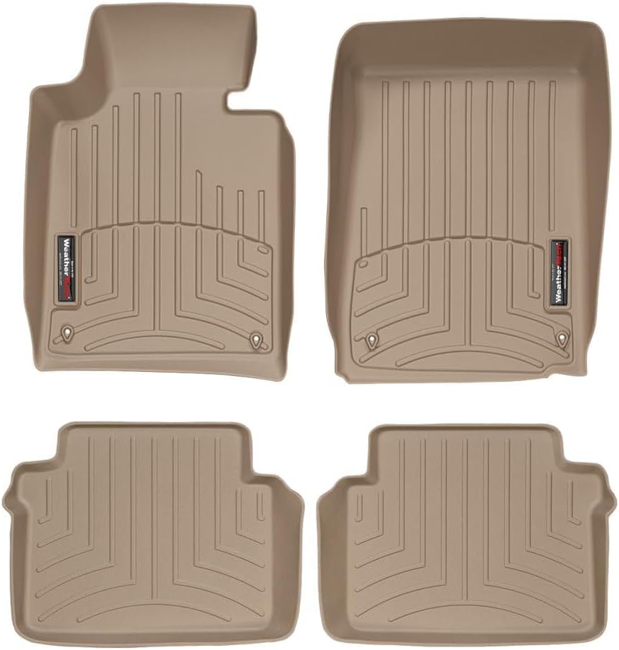 WeatherTech Custom Fit FloorLiners for BMW 323Ci, 328Ci, 330Ci - 1st & 2nd Row (45106-1-2), Tan