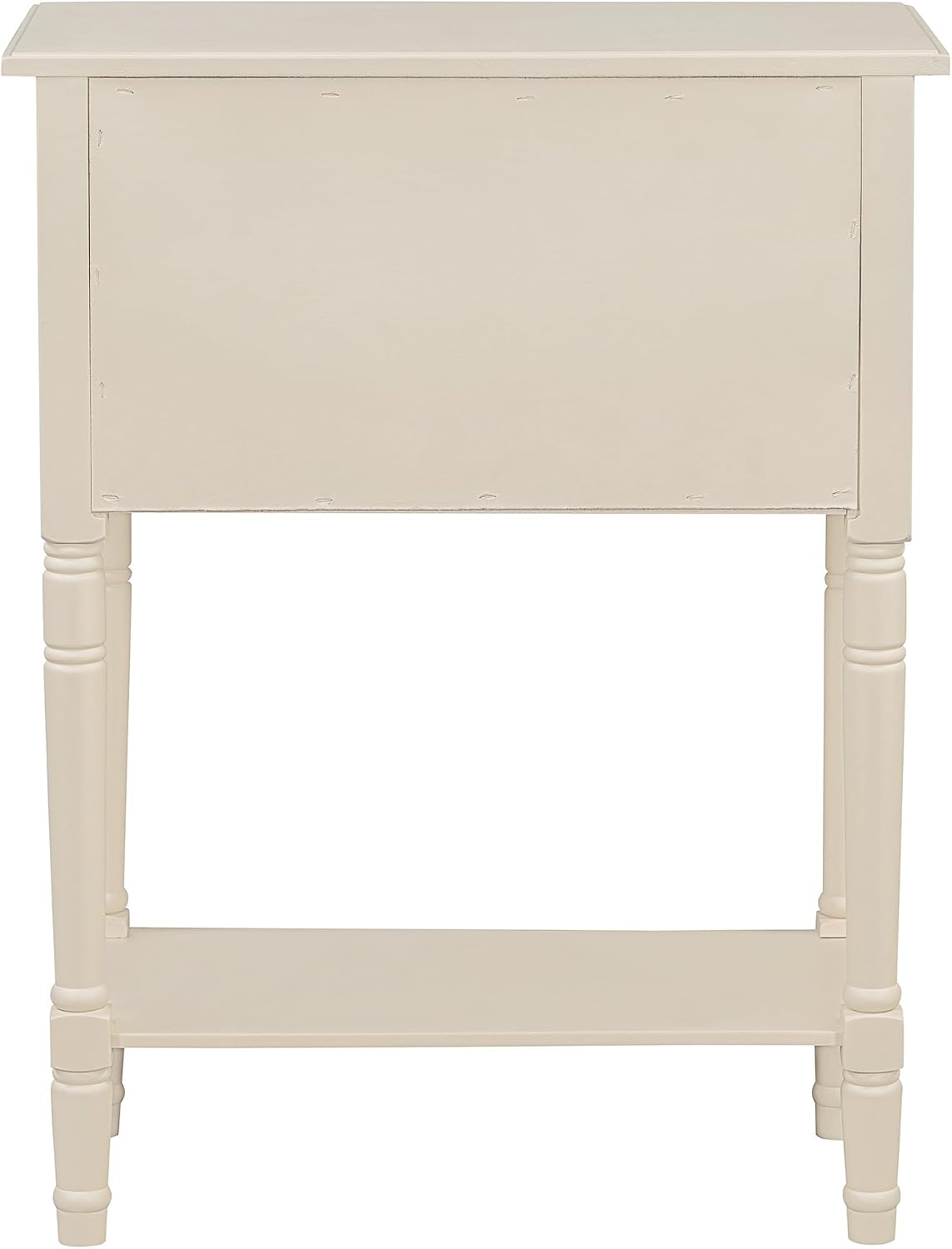 Knocbel Slim Antique Entry Console Table with 3 Drawers & Bottom Open Shelf, Solid Wood Narrow Sofa Couch Table for Entryway Hallway Living Room 23.7' W x 13' D x 31.4' H Beige