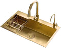 Single Bowl Kitchen Sink with Faucet Drain Hotel Restaurant Bar Sink Commercial Apartment Sink (55 * 45Cm