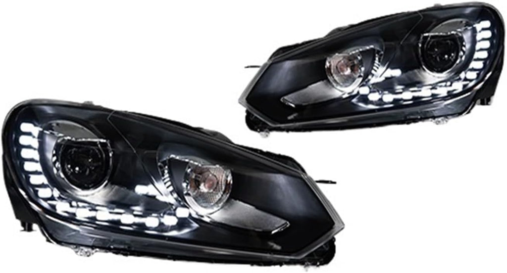 Car Lights Compatible With Golf 6 2009-2012 Golf6 MK6 LED Auto Headlights Assembly Upgrade GTI R20 Style Design Bifocal Lens Accessories
