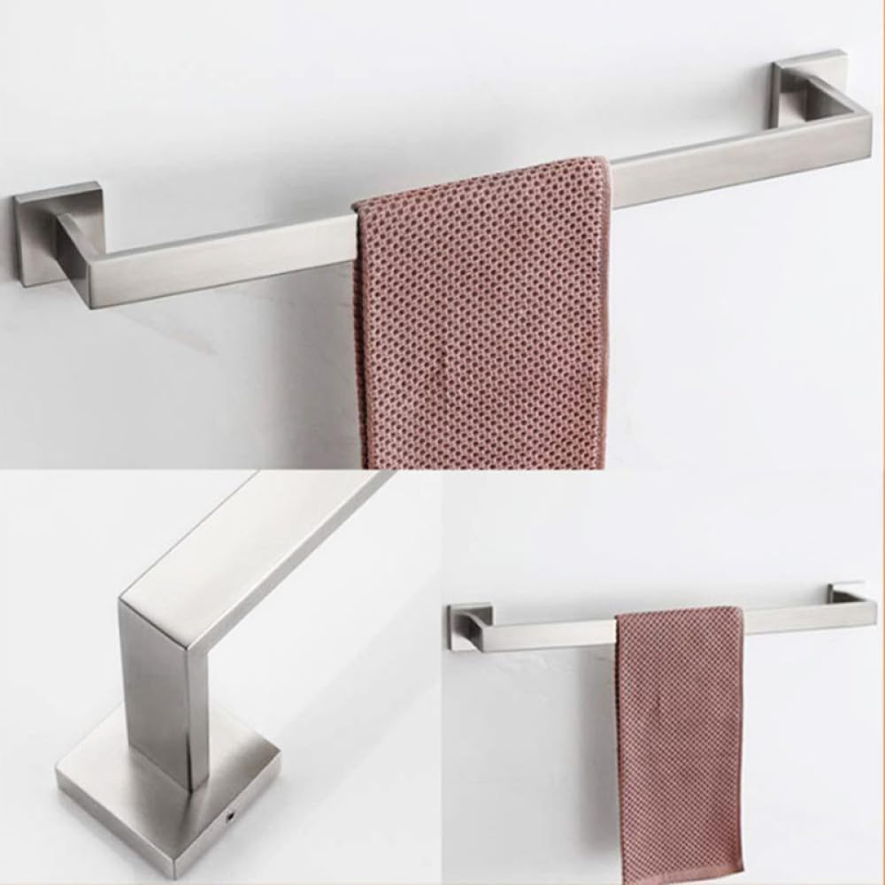Brushed Stainless Steel Bathroom Hardware Set Towel Bar Toilet Paper Holder Clothes Hook Bathroom Roll Towel Rack Ring,Whole Set