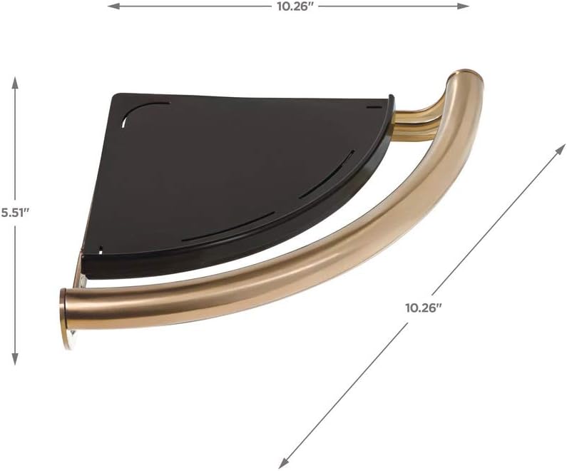 DELTA FAUCET 41516-CZ Contemporary Corner Shelf/Assist Bar, Champagne Bronze