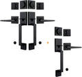 NEWBANG 2 Pack to be Keyed Alike Traditional Entry Handlesets for Front Doors with Same Culinders and Same Keys in Matte Black(1 PC Keyed and 1 PC Keyed & Dummy),MDHST2010DB-AMZ-SET