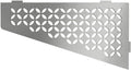 Schluter Quadrilateral Corner Shelf for Tiled Walls - Floral Design, Stainless Steel Material, Brushed Stainless Steel Finish, 3/32' Thick Anchoring Tabs - SES3D5EB