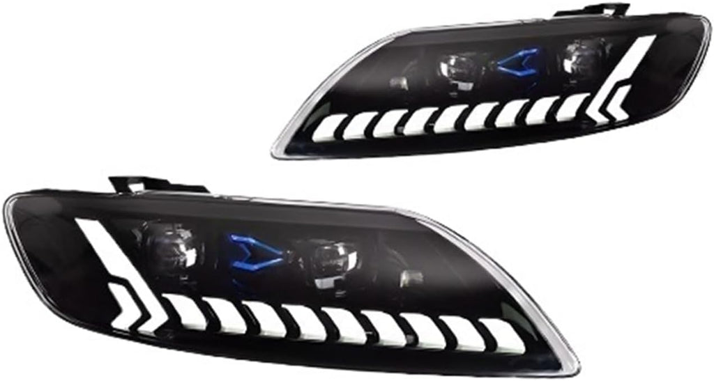 Car Lights Compatible With Q7 2006-2015 SQ7 LED Auto Headlight Assembly Upgrade RS Q8 Style Design Bifocal Lens Exterior Accessories(For 10-15 No AFS)