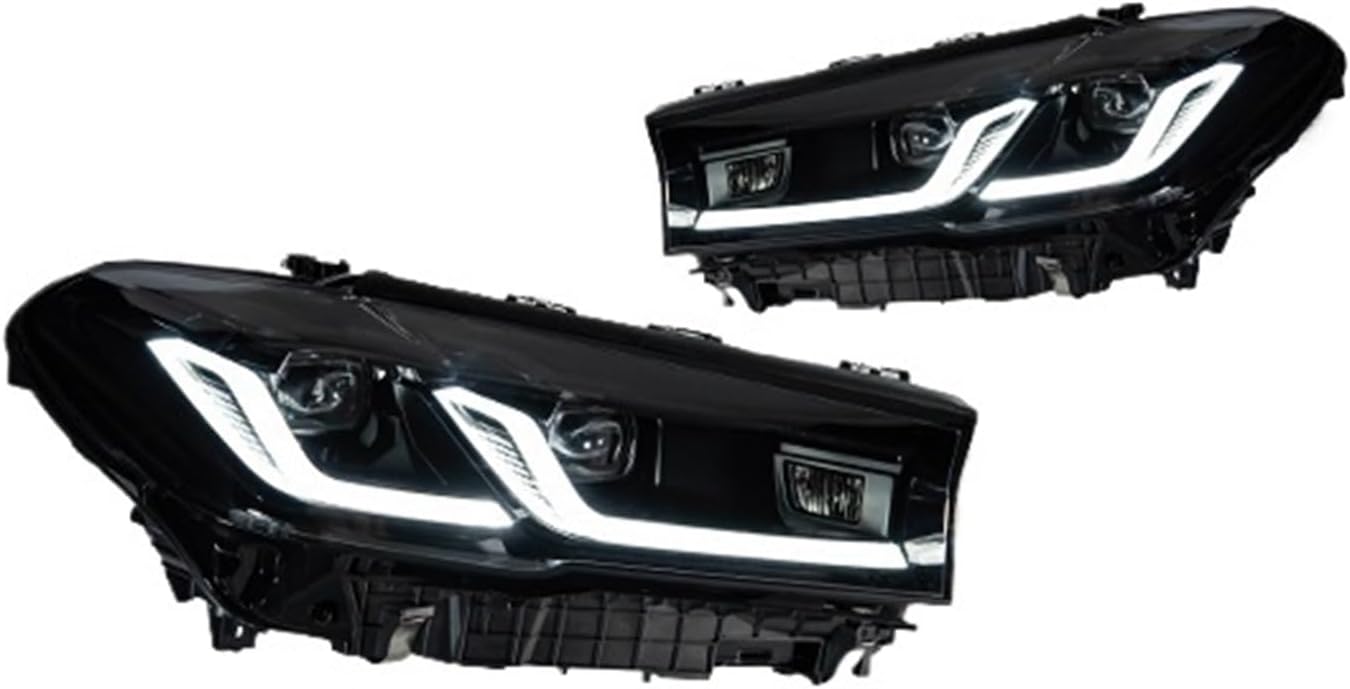 Car Lights Compatible With BMW G30 G38 2018-2023 5 Series LED Auto Headlight Assembly Upgrade M5 Competition Design Accessories(18-20 Black Type)