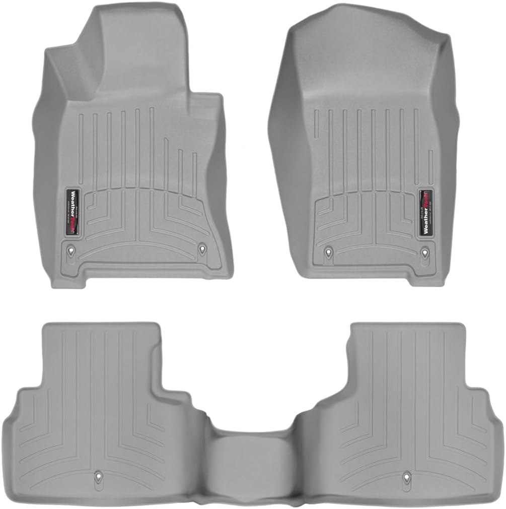 WeatherTech Custom Fit FloorLiners for Infiniti Q60, Q50, 1st & 2nd Row (46586-1-2), Grey