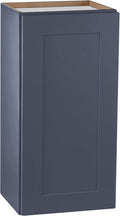 Small Bathroom Cabinets, Solid Wood Over the Toilet Storage Cabinet, Wall Mounted Organizers with Single Shaker Door & Shelves, Easy Assembly for Kitchen, Laundry Room, Corner(12'W×12'D×30'H) - Blue