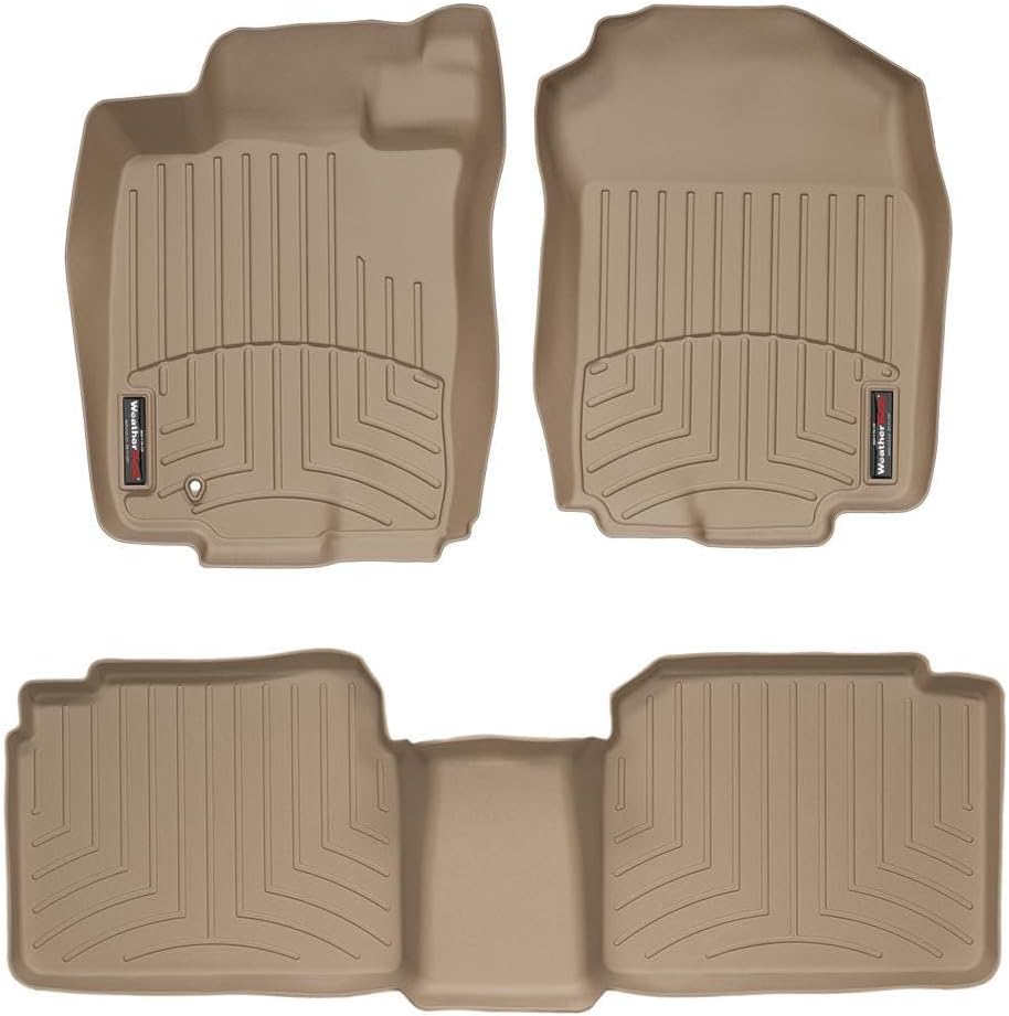 WeatherTech Custom Fit FloorLiners for Lincoln Zephyr, Milan, Fusion - 1st & 2nd Row (45108-1-2), Tan