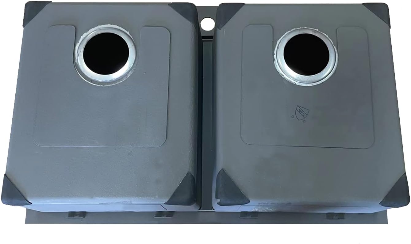 Sinber HT3322D-9-S 33' x 22' x 9' Drop In Double Bowl Kitchen Sink with 18 Gauge 304 Stainless Steel Satin Finish (Sink Only)