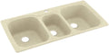 Swanstone KS04422TB.169 1 Hole Solid Surface Kitchen Sink, 44' x 22', Caraway Seed