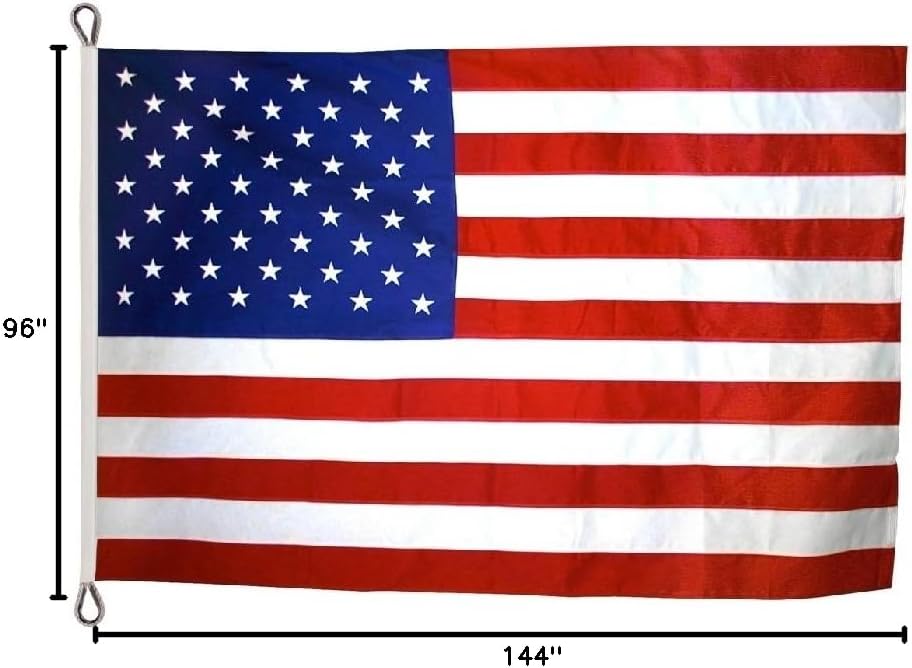 Annin Flagmakers (2750) Tough-Tex American Flag, Made in USA, 8 x 12 Feet, Polyester
