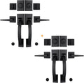 NEWBANG 2 Pack to be Keyed Alike Modern Keyed & Dummy Entry Handlesets for Double Front Doors with Same Culinders and Same Keys in Matte Black(2 PC Keyed and Dummy),MDHST2017DB-SET-2P