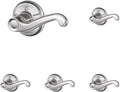 SCHLAGE Right Handed Lever Non-Turning Lock, Bright Chrome (F170 FLA 625 RH) (Pack of 5)